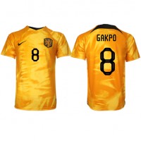Holandsko Cody Gakpo #8 Domáci futbalový dres MS 2022 Krátky Rukáv